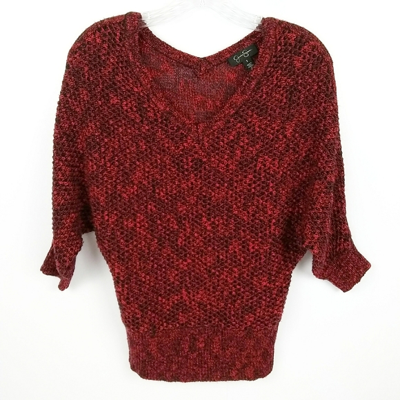 JESSICA SIMPSON Womens Red Knit Sweater Size Small - Picture 2 of 8
